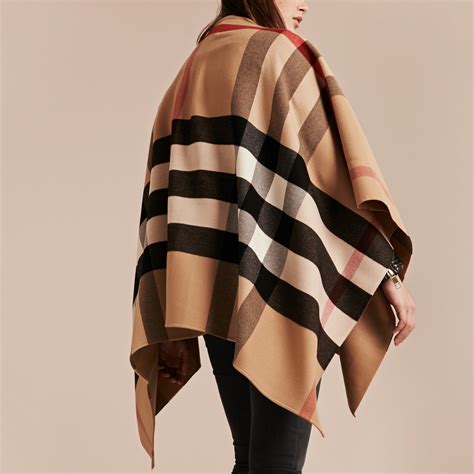 burberry poncho camel|Burberry poncho shawl pockets.